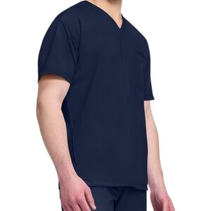Scrubstar Indigo Navy Blue V-Neck Coed Scrub Top